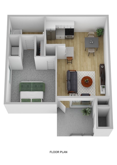 1x1 Bandelier Floorplan at Vista Grande Apartments